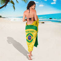 Custom Brazil Football Sarong Vamos Selecao - Yellow - Wonder Print Shop