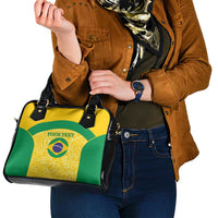 Custom Brazil Football Shoulder Handbag Vamos Selecao - Yellow