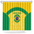 Custom Brazil Football Shower Curtain Vamos Selecao - Yellow