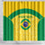 Custom Brazil Football Shower Curtain Vamos Selecao - Yellow