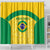 Custom Brazil Football Shower Curtain Vamos Selecao - Yellow