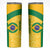 Custom Brazil Football Skinny Tumbler Vamos Selecao - Yellow - Wonder Print Shop