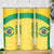 Custom Brazil Football Skinny Tumbler Vamos Selecao - Yellow - Wonder Print Shop