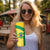 Custom Brazil Football Skinny Tumbler Vamos Selecao - Yellow - Wonder Print Shop