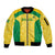 Custom Brazil Football Sleeve Zip Bomber Jacket Vamos Selecao - Yellow - Wonder Print Shop