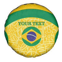 Custom Brazil Football Spare Tire Cover Vamos Selecao - Yellow - Wonder Print Shop
