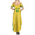 Custom Brazil Football Summer Maxi Dress Vamos Selecao - Yellow - Wonder Print Shop