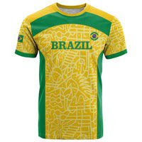 Custom Brazil Football T Shirt Vamos Selecao - Yellow - Wonder Print Shop