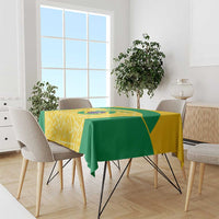 Custom Brazil Football Tablecloth Vamos Selecao - Yellow - Wonder Print Shop