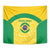 Custom Brazil Football Tapestry Vamos Selecao - Yellow - Wonder Print Shop