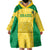 Custom Brazil Football Wearable Blanket Hoodie Vamos Selecao - Yellow - Wonder Print Shop