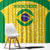 Custom Brazil Football Window Curtain Vamos Selecao - Yellow - Wonder Print Shop