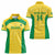 Custom Brazil Football Women Polo Shirt Vamos Selecao - Yellow - Wonder Print Shop