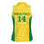 Custom Brazil Football Women Sleeveless Polo Shirt Vamos Selecao - Yellow - Wonder Print Shop