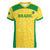 Custom Brazil Football Women V-Neck T-Shirt Vamos Selecao - Yellow - Wonder Print Shop