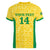 Custom Brazil Football Women V-Neck T-Shirt Vamos Selecao - Yellow - Wonder Print Shop