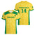 Custom Brazil Football Women V-Neck T-Shirt Vamos Selecao - Yellow - Wonder Print Shop