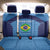 Custom Brazil Football Back Car Seat Cover Vamos Selecao - Blue - Wonder Print Shop