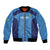 Custom Brazil Football Bomber Jacket Vamos Selecao - Blue - Wonder Print Shop
