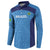 Custom Brazil Football Button Sweatshirt Vamos Selecao - Blue - Wonder Print Shop
