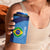 Custom Brazil Football 4 in 1 Can Cooler Tumbler Vamos Selecao - Blue - Wonder Print Shop