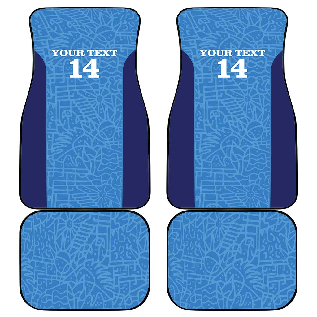 Custom Brazil Football Car Mats Vamos Selecao - Blue - Wonder Print Shop