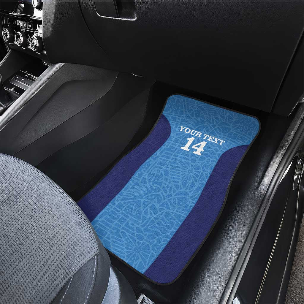 Custom Brazil Football Car Mats Vamos Selecao - Blue - Wonder Print Shop
