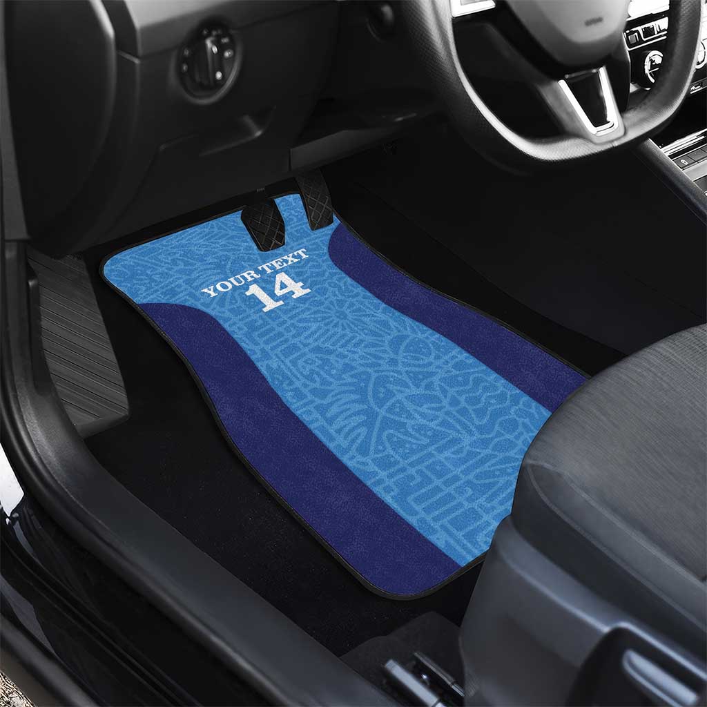 Custom Brazil Football Car Mats Vamos Selecao - Blue - Wonder Print Shop