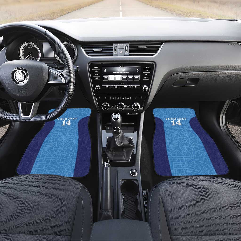Custom Brazil Football Car Mats Vamos Selecao - Blue - Wonder Print Shop