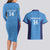 Custom Brazil Football Couples Matching Long Sleeve Bodycon Dress and Hawaiian Shirt Vamos Selecao - Blue - Wonder Print Shop
