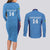Custom Brazil Football Couples Matching Long Sleeve Bodycon Dress and Long Sleeve Button Shirt Vamos Selecao - Blue - Wonder Print Shop