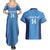 Custom Brazil Football Couples Matching Summer Maxi Dress and Hawaiian Shirt Vamos Selecao - Blue - Wonder Print Shop