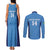 Custom Brazil Football Couples Matching Tank Maxi Dress and Long Sleeve Button Shirt Vamos Selecao - Blue - Wonder Print Shop