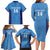 Custom Brazil Football Family Matching Long Sleeve Bodycon Dress and Hawaiian Shirt Vamos Selecao - Blue - Wonder Print Shop