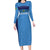 Custom Brazil Football Family Matching Long Sleeve Bodycon Dress and Hawaiian Shirt Vamos Selecao - Blue - Wonder Print Shop