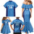 Custom Brazil Football Family Matching Mermaid Dress and Hawaiian Shirt Vamos Selecao - Blue - Wonder Print Shop