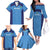 Custom Brazil Football Family Matching Off The Shoulder Long Sleeve Dress and Hawaiian Shirt Vamos Selecao - Blue - Wonder Print Shop