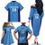 Custom Brazil Football Family Matching Off The Shoulder Long Sleeve Dress and Hawaiian Shirt Vamos Selecao - Blue - Wonder Print Shop