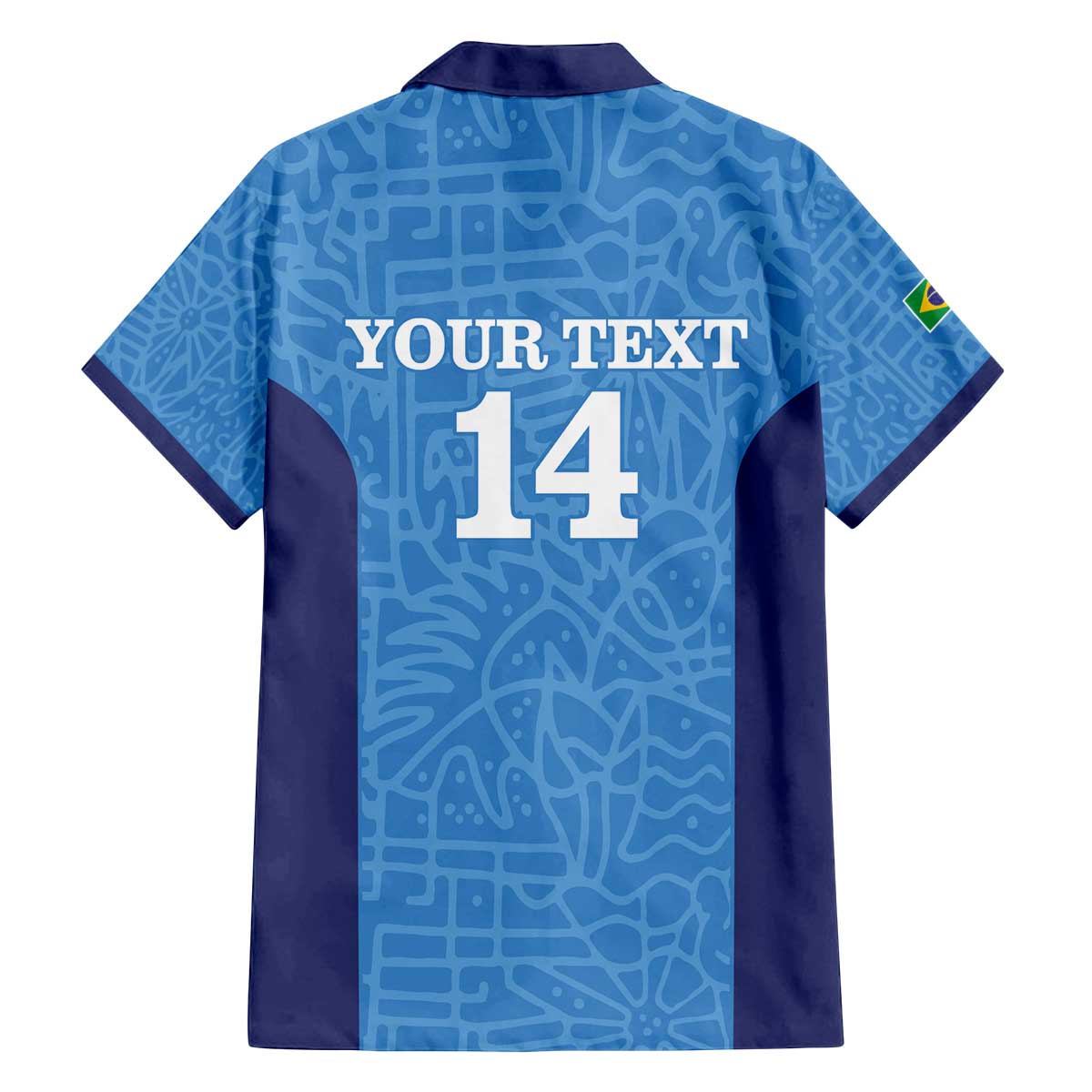 Custom Brazil Football Family Matching Off The Shoulder Long Sleeve Dress and Hawaiian Shirt Vamos Selecao - Blue - Wonder Print Shop