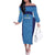 Custom Brazil Football Family Matching Off The Shoulder Long Sleeve Dress and Hawaiian Shirt Vamos Selecao - Blue - Wonder Print Shop