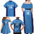Custom Brazil Football Family Matching Off Shoulder Maxi Dress and Hawaiian Shirt Vamos Selecao - Blue - Wonder Print Shop