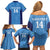 Custom Brazil Football Family Matching Off Shoulder Short Dress and Hawaiian Shirt Vamos Selecao - Blue - Wonder Print Shop