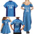 Custom Brazil Football Family Matching Summer Maxi Dress and Hawaiian Shirt Vamos Selecao - Blue - Wonder Print Shop