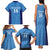 Custom Brazil Football Family Matching Tank Maxi Dress and Hawaiian Shirt Vamos Selecao - Blue - Wonder Print Shop