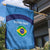 Custom Brazil Football Garden Flag Vamos Selecao - Blue - Wonder Print Shop