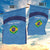 Custom Brazil Football Garden Flag Vamos Selecao - Blue - Wonder Print Shop