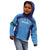 Custom Brazil Football Kid Hoodie Vamos Selecao - Blue - Wonder Print Shop