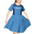 Custom Brazil Football Kid Short Sleeve Dress Vamos Selecao - Blue - Wonder Print Shop