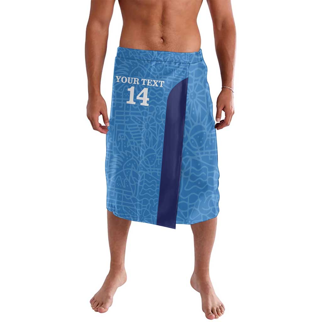 Custom Brazil Football Lavalava Vamos Selecao - Blue - Wonder Print Shop