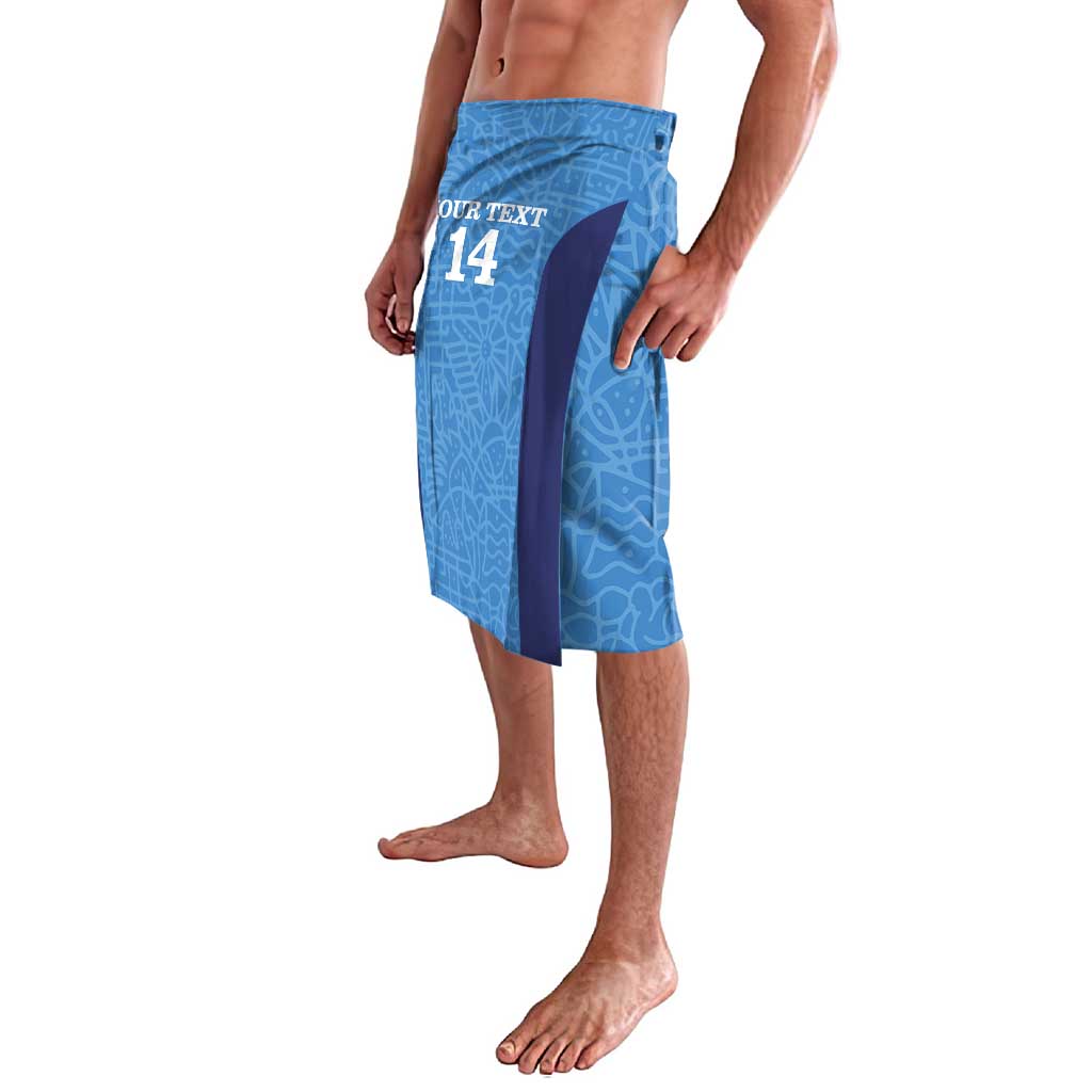 Custom Brazil Football Lavalava Vamos Selecao - Blue - Wonder Print Shop